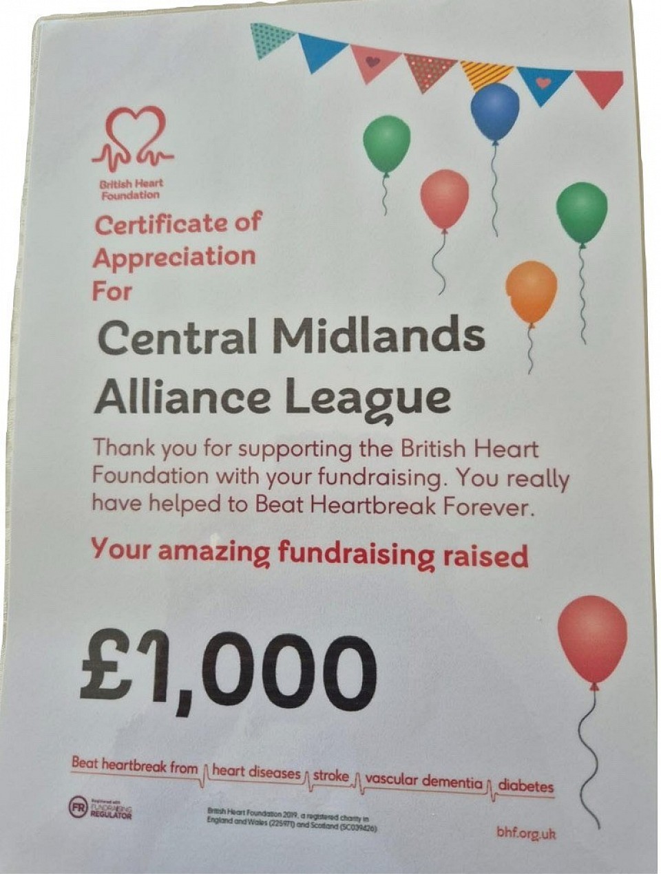 A Message to the CMA from British Heart Foundation